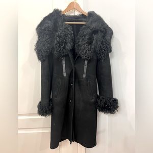 Shearling leather coat